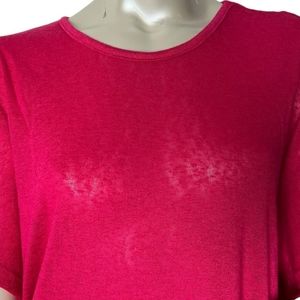 Esperanza New York Hot Pink Top Draped Sleeve w/ Fringe dropped waist NWT XL